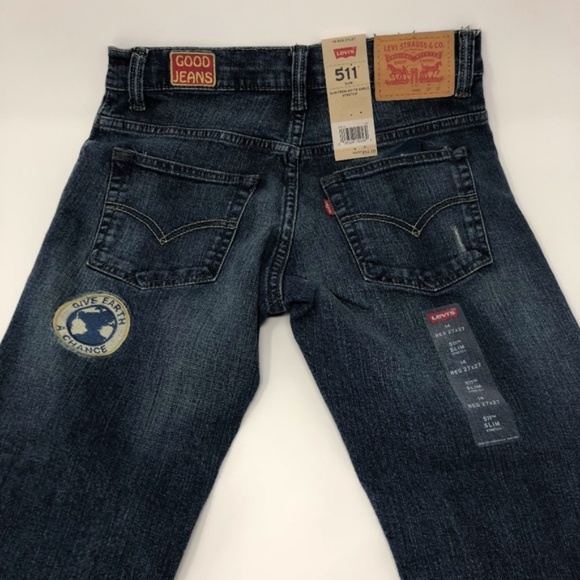 Levi's 511 Slim-Fit Patched Jeans Vintage Falls - Picture 7 of 8